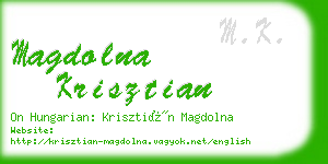 magdolna krisztian business card